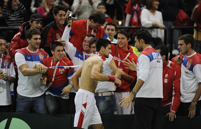djokovic davis cup final win 2010 serbia