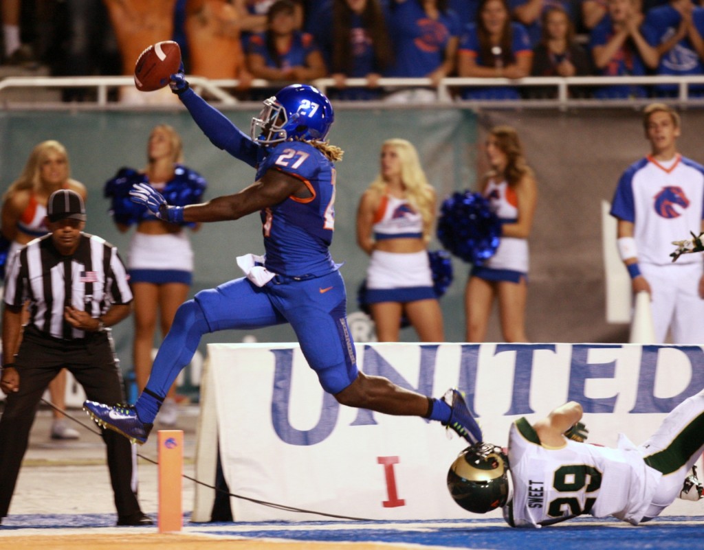 Boise State's Jay Ajayi enjoyed himself on Saturday night against Mountain West Mountain Division competitor Colorado State. The Broncos look like the best team in the Mountain West by a considerable margin after only two weeks.