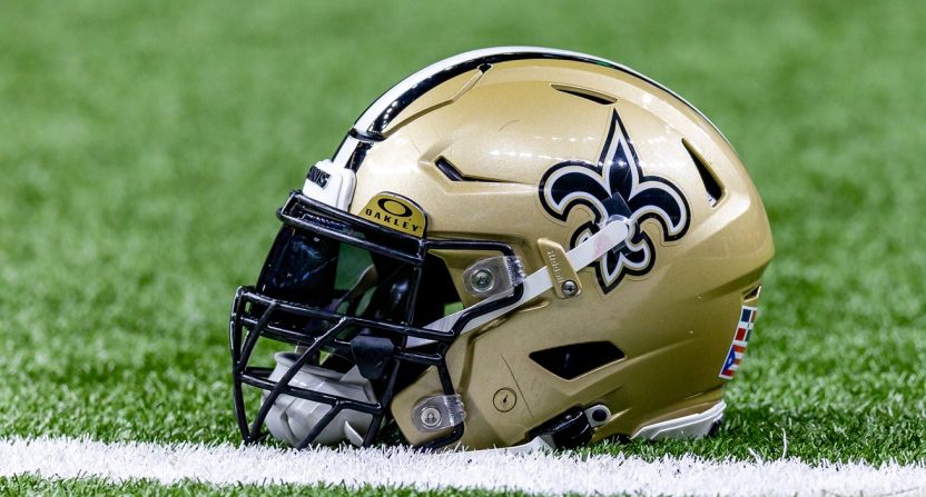 Saints helmet