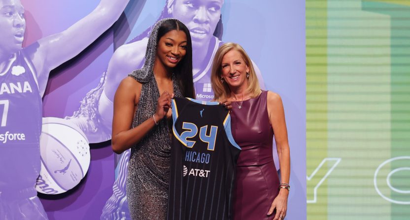 Angel Reese at the 2024 WNBA Draft