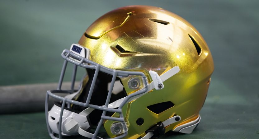 Notre Dame helmet