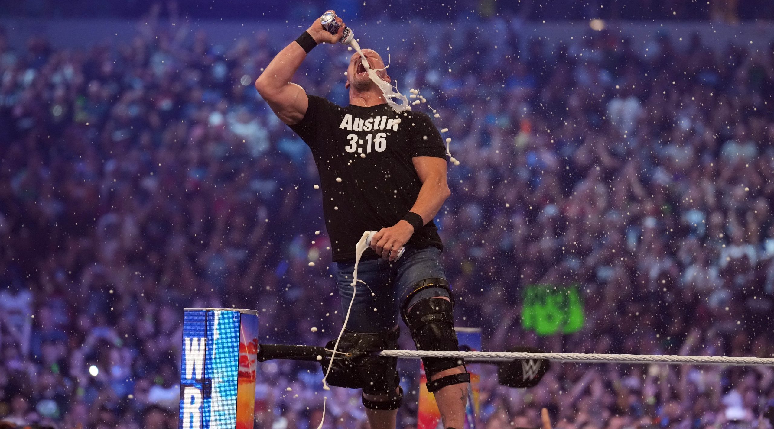 'Stone Cold' Steve Austin at WrestleMania.