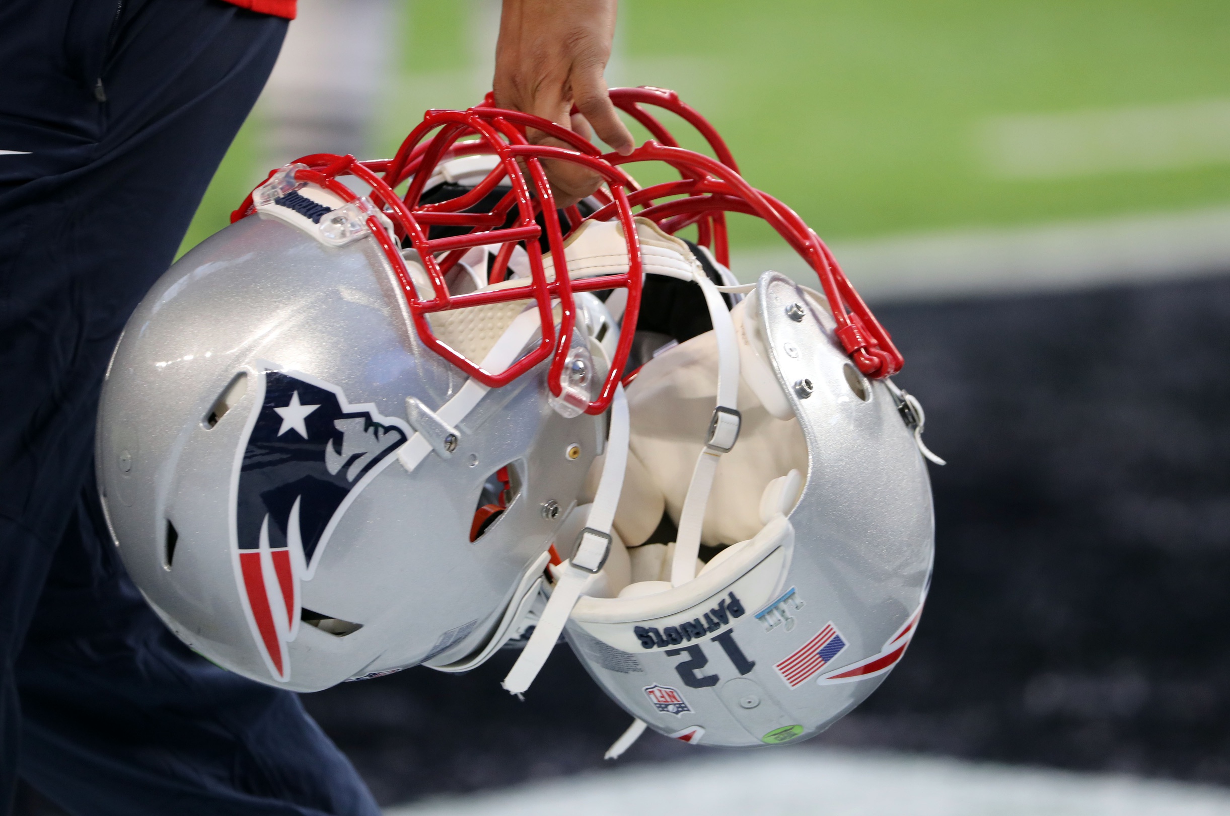 Patriots helmets