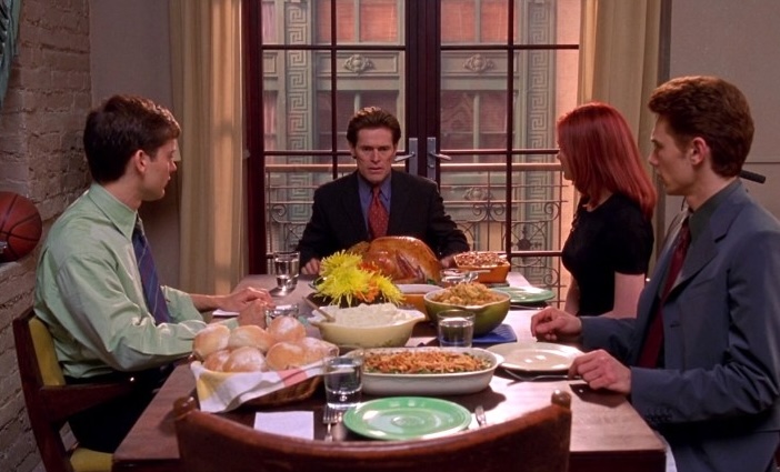 A Thanksgiving scene from the movie 'Spider-Man'.