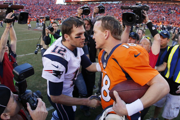 Peyton Manning alongside Tom Brady