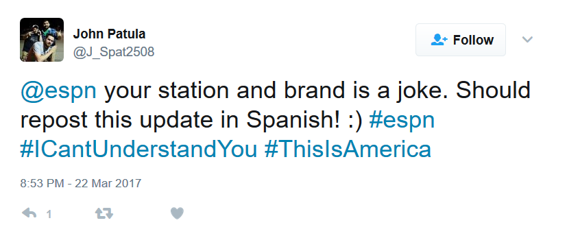 ESPN Spanish tweet