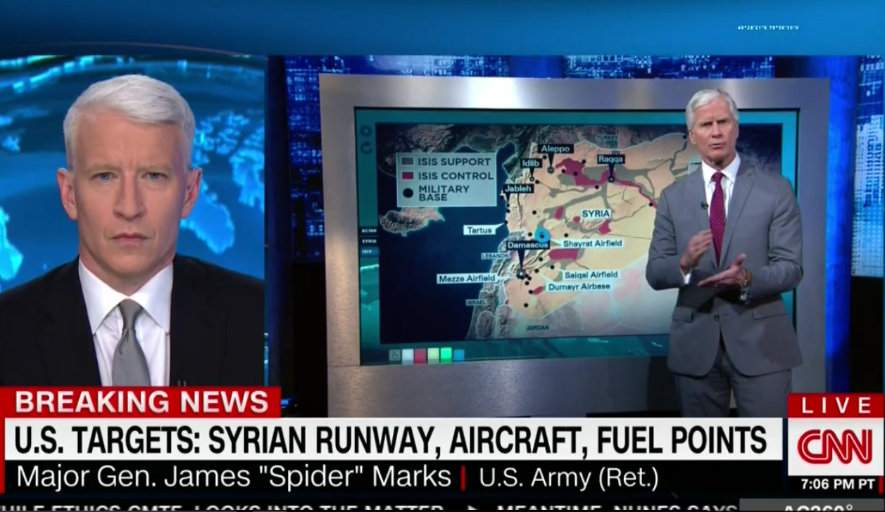 Retired general James Marks brought up Kentucky's one-and-done players on CNN while discussing airstrikes against Syria.