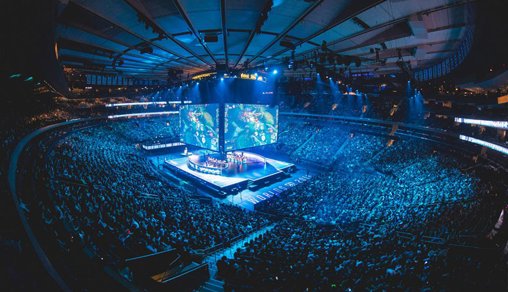 Nielsen wants to track audiences and more for esports events, such as these fall 2016 League of Legends semifinals at Madison Square Garden.