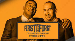 Nick Wright (R) and Cris Carter have their First Things First show launching Tuesday, Sept. 5.