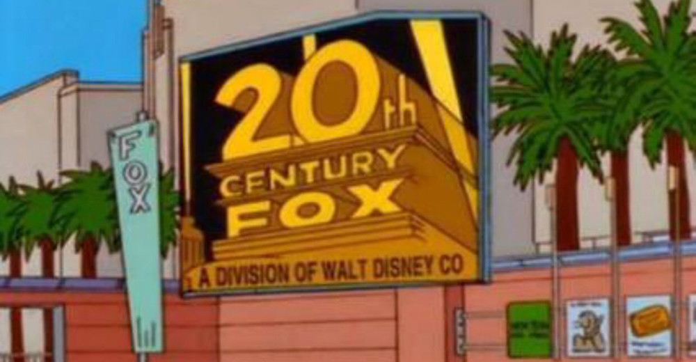 As predicted by The Simpsons in 1998, Disney has bought much of Fox.