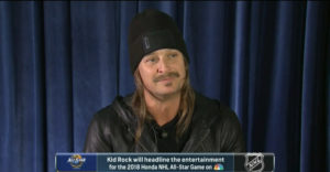 Kid Rock was announced as the featured NHL ASG act.