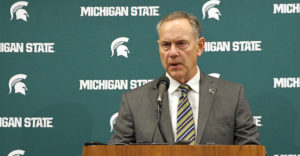 Mark Dantonio discussing allegations related to Michigan State's handling of sexual assault at a Jan. 26, 2018 press conference.