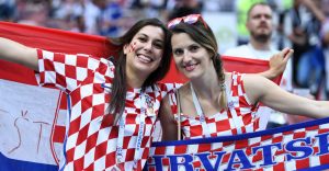 Croatia fans at the World Cup.