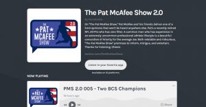 Pat McAfee's new podcast.