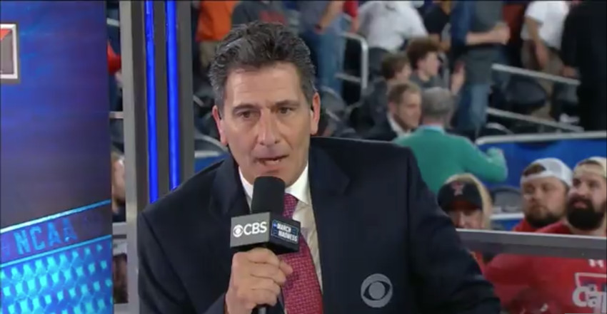 Gene Steratore on the Final Four post-game show to dissect a missed double-dribble call.