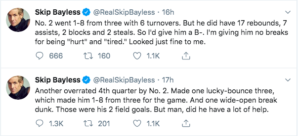Skip Bayless tweets