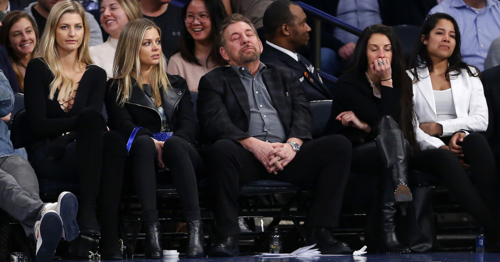 The Knicks and owner Jim Dolan (center) are back in the news after being fined by the NBA over their media fight with the New York Daily News.