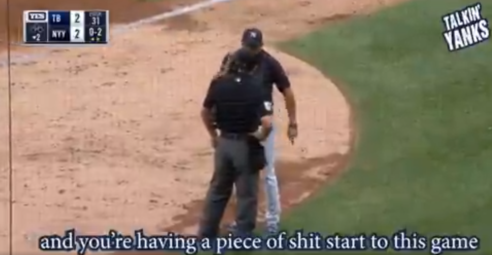 Aaron Boone's rant against umpire Brennan Miller was picked up on hot mics.