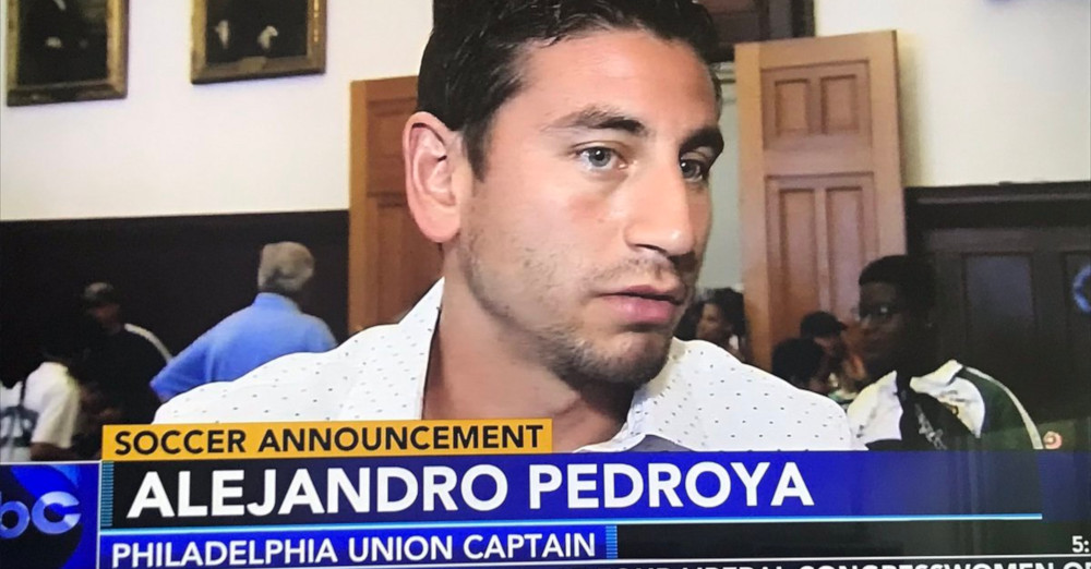Alejandro Bedoya miscaptioned as "Alejandro Pedroya" on 6abc Philly.