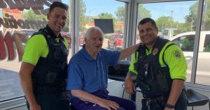 Gil Brandt with Billings PD officers.