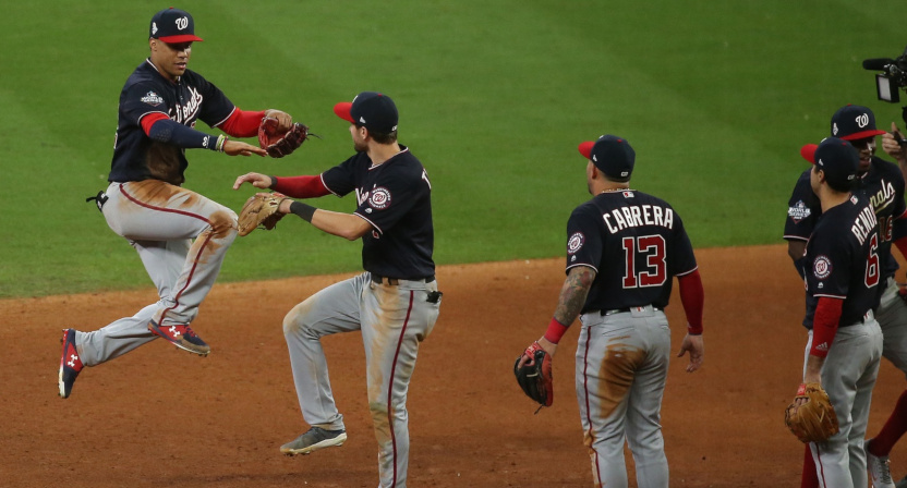 Game 1 saw a Nationals' win and a ratings drop.
