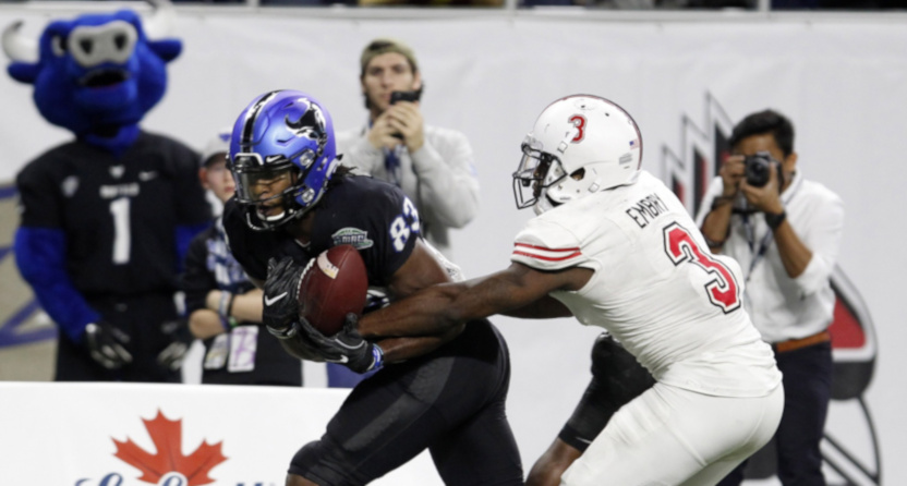 Buffalo and NIU (seen above in a Nov. 2018 MAC Championship game) will have their Election Day game rescheduled.