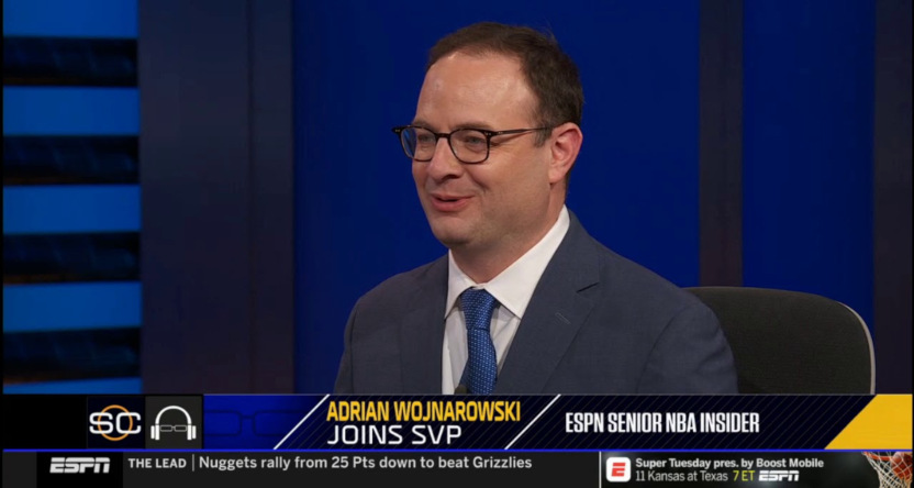 Adrian Wojnarowski on SportsCenter with Scott Van Pelt.