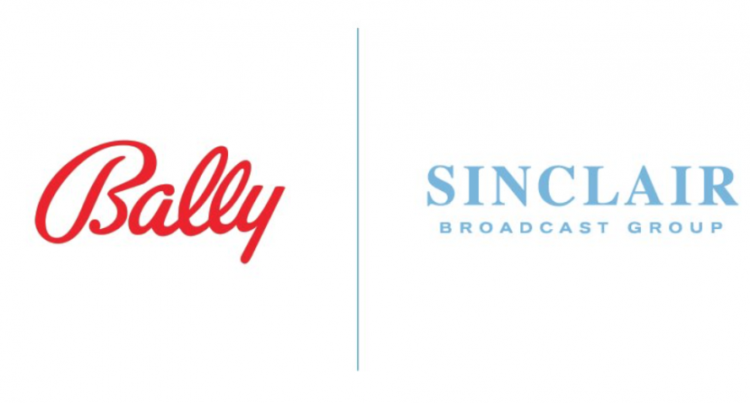 Logos for Bally Sports and Sinclair
