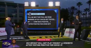 Fox's report on Dez Bryant's positive COVID-19 test.