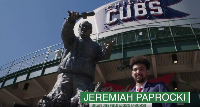 Jeremiah Paprocki is the Cubs' new PA announcer.