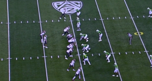 Jon Wilner's screencap of the ESPN broadcast of the Pac-12 game between Washington State and Oregon on Nov. 13, 2021.