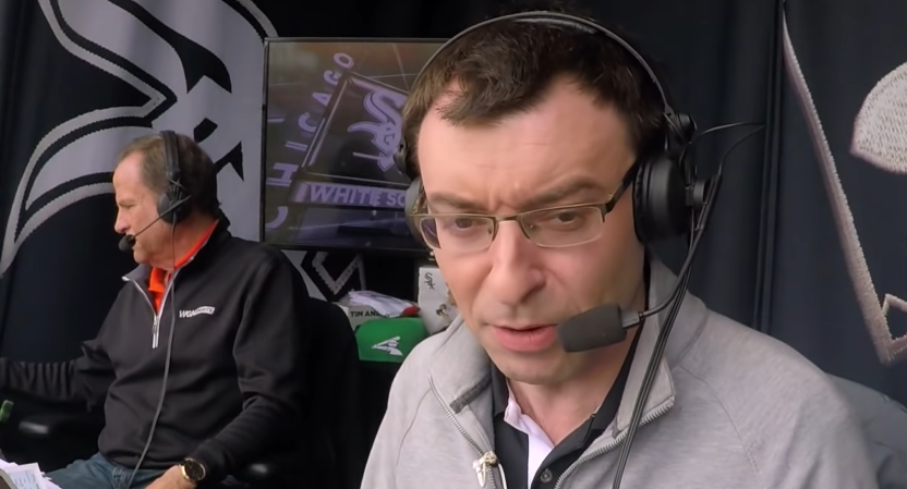 Jason Benetti on a White Sox broadcast in April 2022.