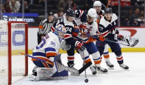 National NHL broadcasts, like this Islanders-Capitals one on ESPN, saw an audience increase this season.