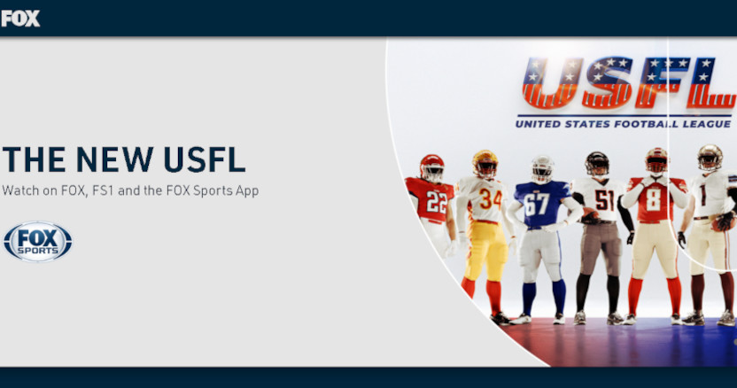 The Fox Corp. website's USFL graphic.