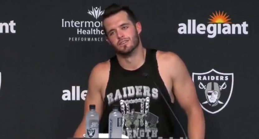 Derek Carr has testy exchange with reporter during press conference