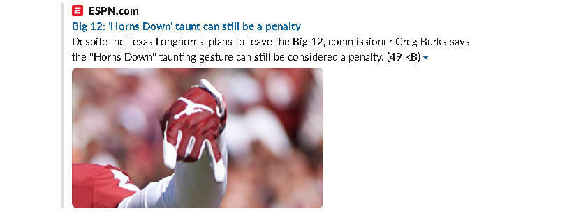 An ESPN article meta description forgetting Brett Yormark was commissioner.