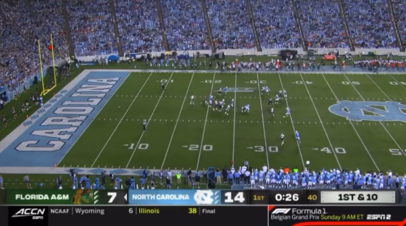 Those watching Saturday's game between Florida A&M and North Carolina noticed a decline in their video during a portion of the game.