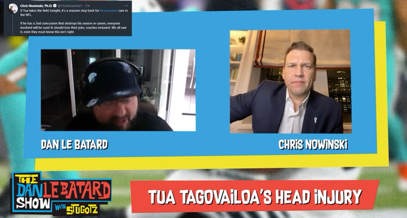 Chris Nowinski talks to Dan Le Batard about Tua Tagovailoa's concussion.