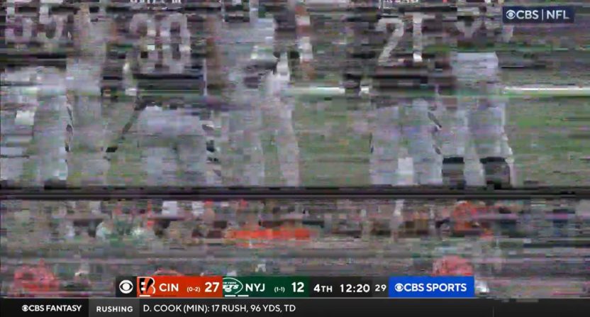 CBS technical difficulties during Jets-Bengals