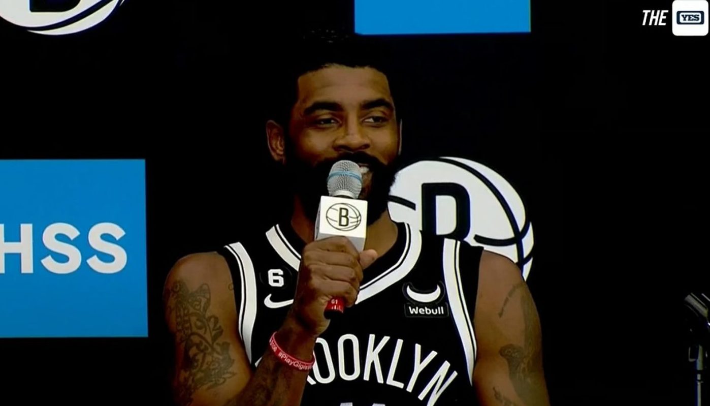Kyrie Irving at media day