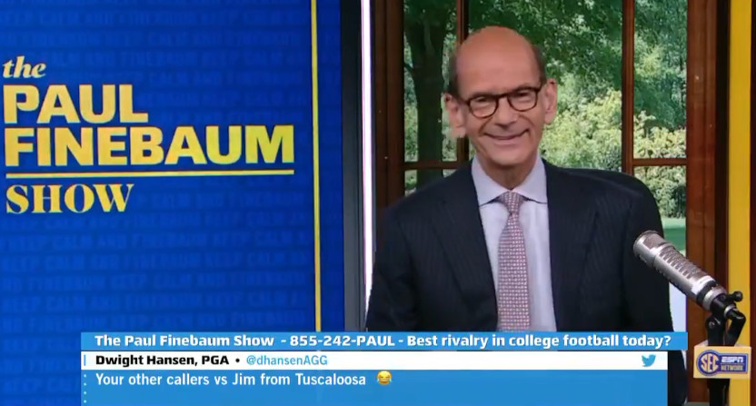 Paul Finebaum reacts to a hitman suggestion on his show.