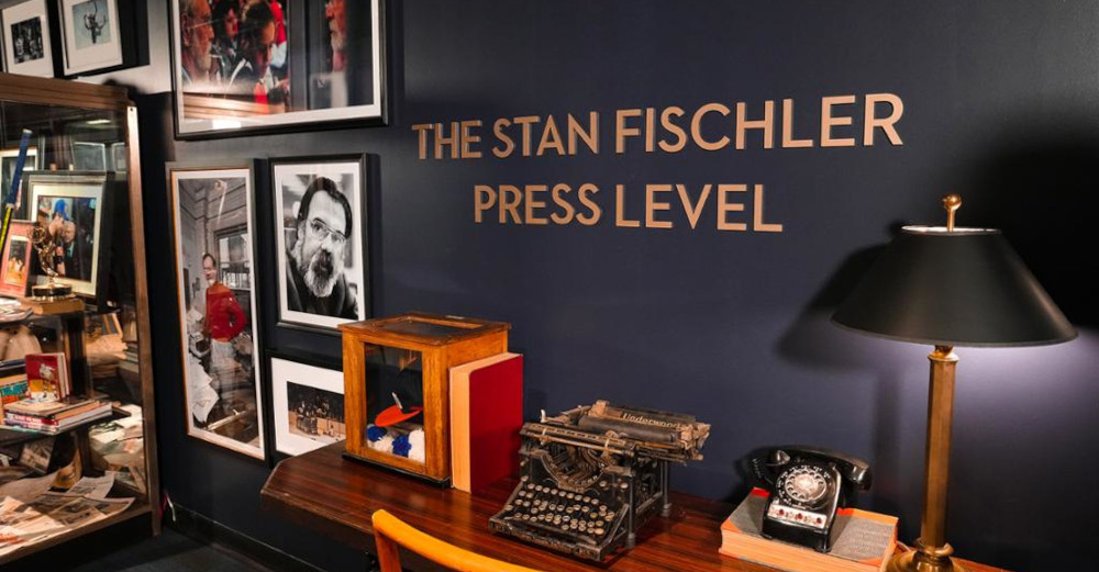 The Islanders' Stan Fischler press level.