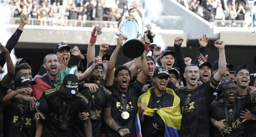 LAFC celebrating a MLS Cup championship.