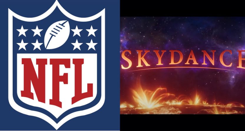 The NFL and Skydance Media logos.