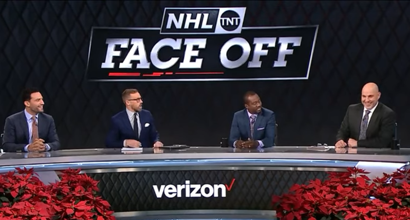A NHL on TNT Face Off show in October 2022 (Travie Ballin on YouTube).