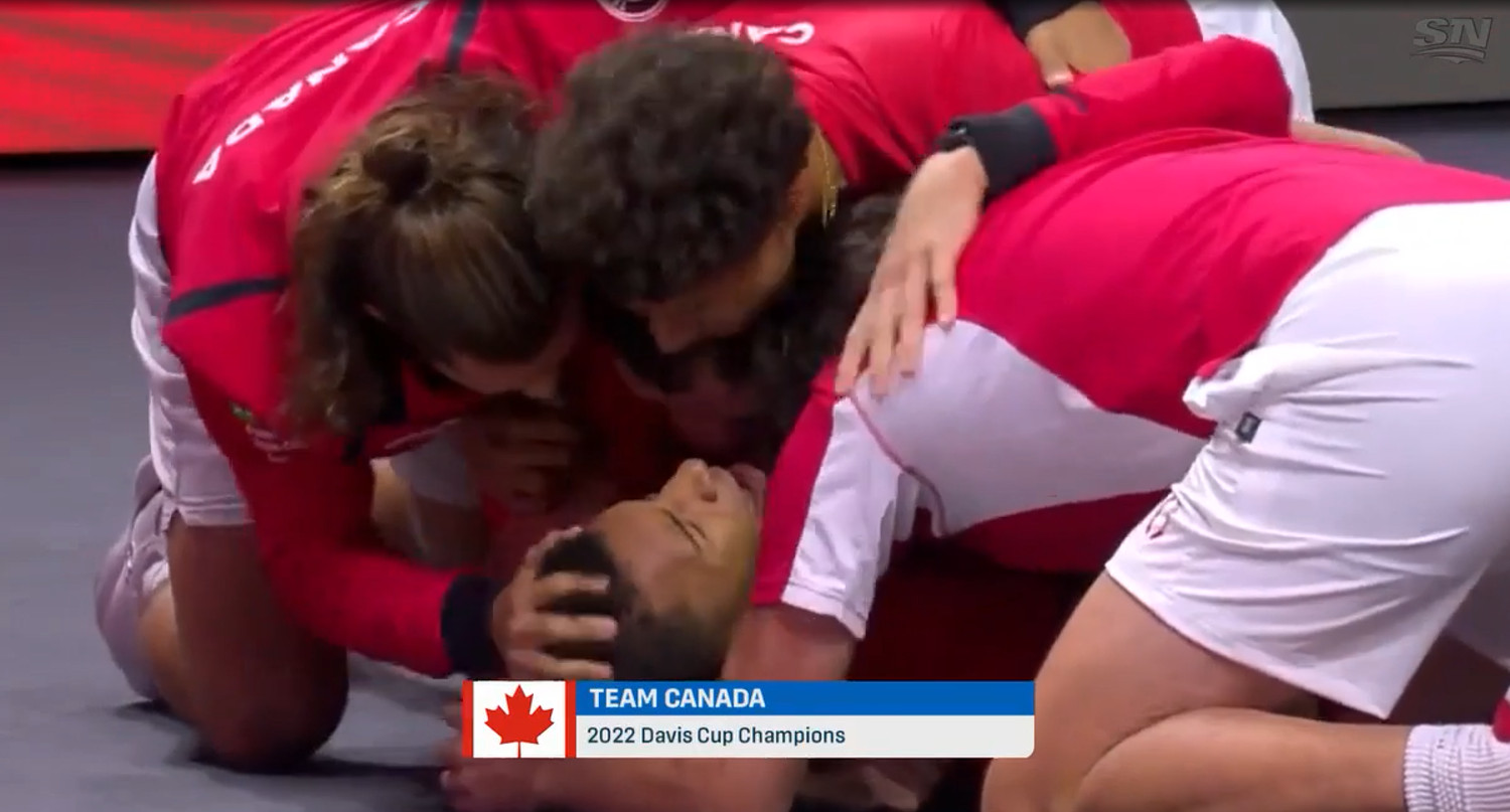 A Sportsnet feed of Canada's Davis Cup win that didn't air live thanks to technical difficulties.