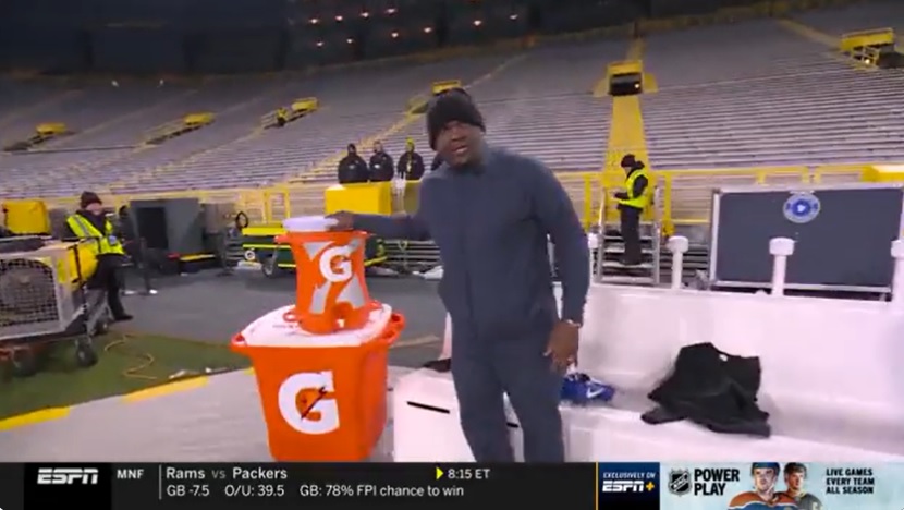 Booger McFarland explains that he'd sometimes have whiskey on the sideline in cold weather.