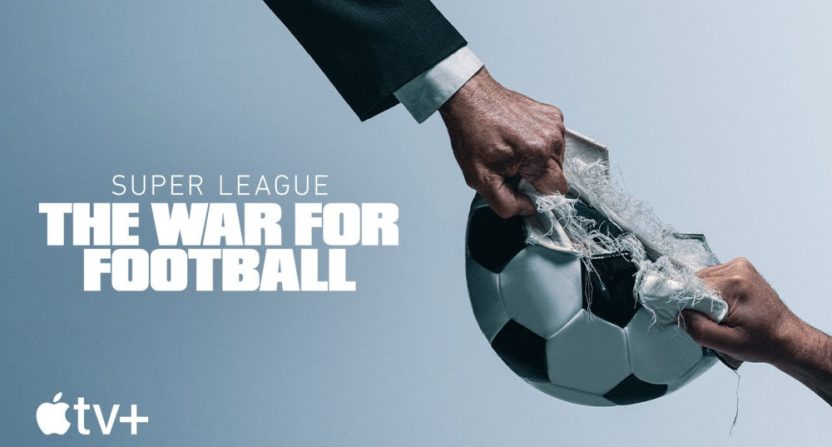 A graphic for the "Super League: The War For Football" docuseries.