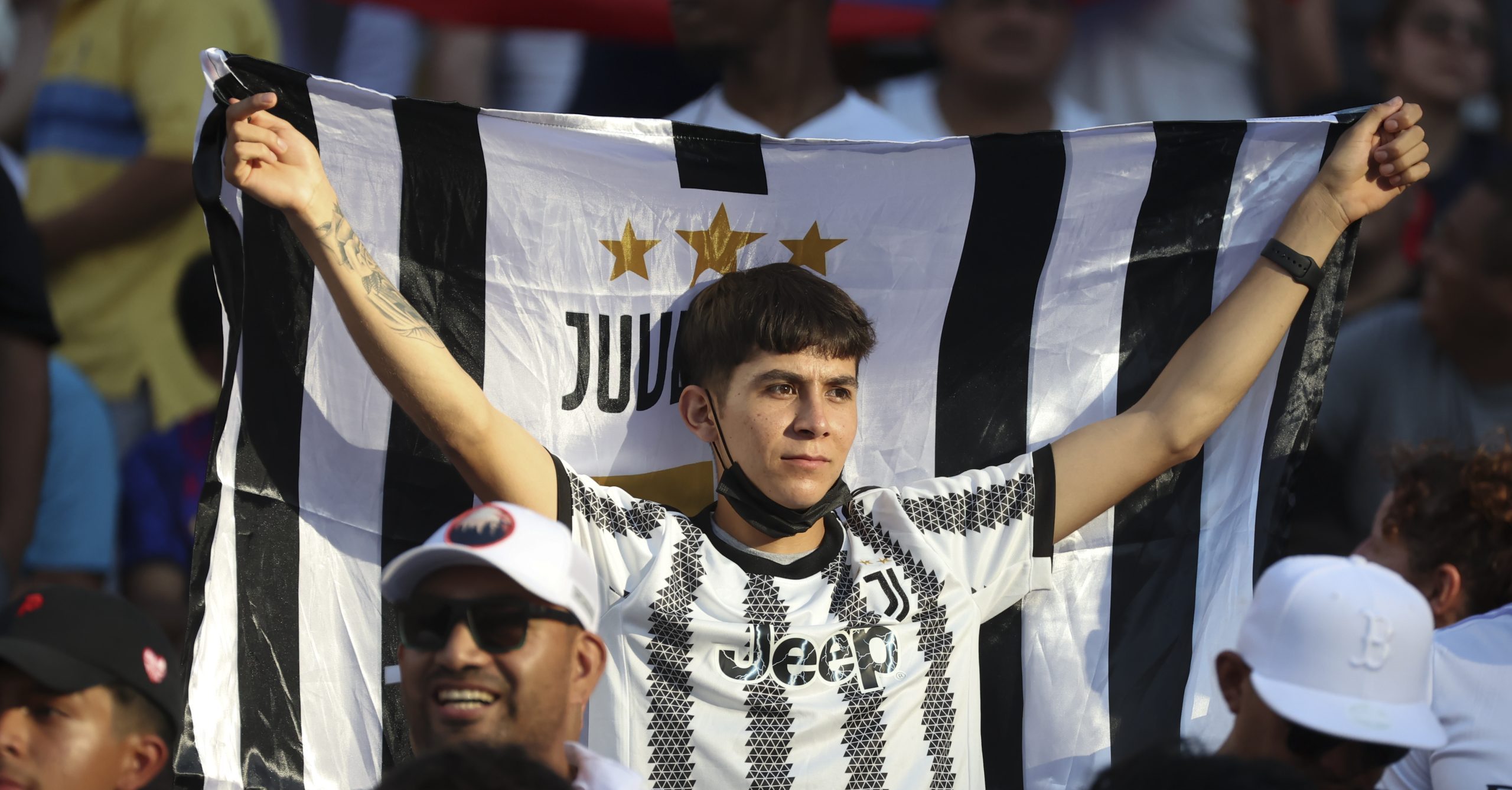 Juventus fan cheers