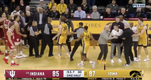 Indiana Iowa basketball fight
